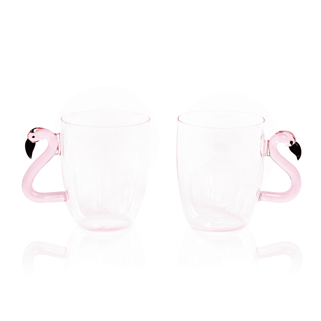 flamingo glass, flamingo glasses, flamingo glassware, flamingo glass cup, glass mug with handle, clear glass coffee mugs, glass mugs, glass coffee mugs, glass cup sets,