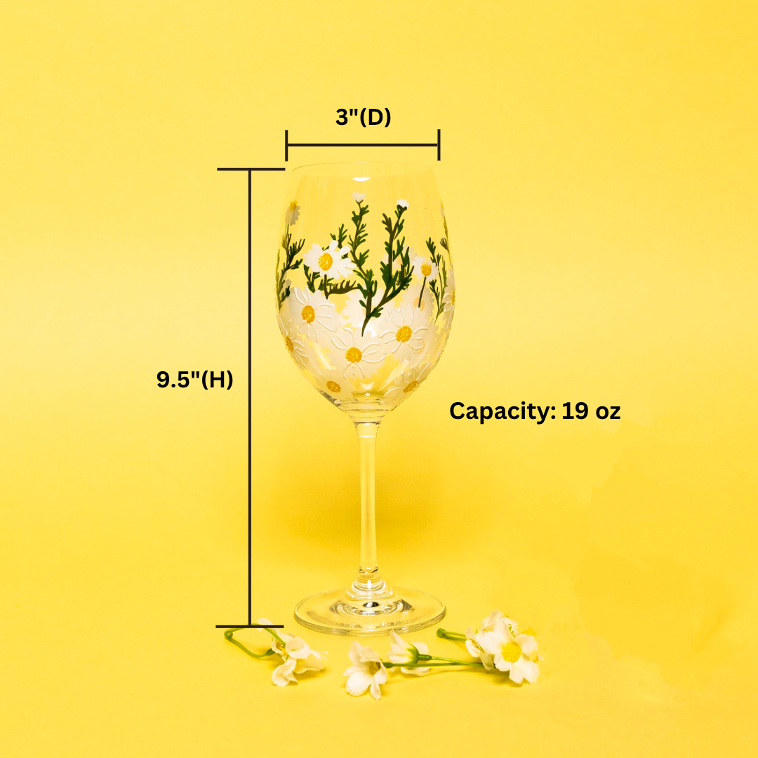 hand painted flower wine glasses, hand painted wine glasses flowers, flower glassware, flower glass cups, sunflower glass cups