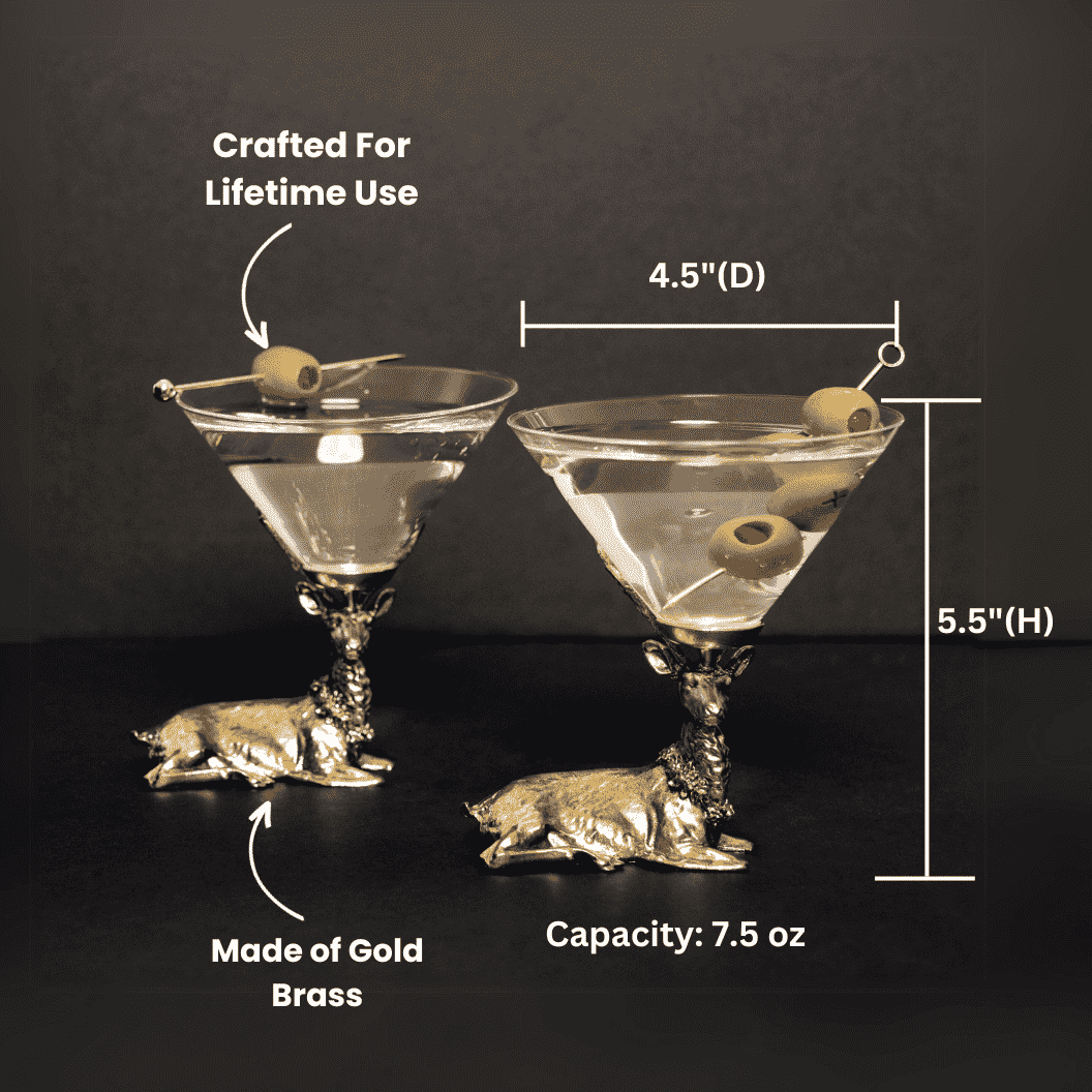 martini glass stag, martini glasses, Stag head glasses, Deer antler glasses, Deer head glasses, Stag design
