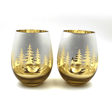 christmas wine glasses hand painted, painted christmas wine glasses, christmas stemless wine glass, stemless christmas wine glasses