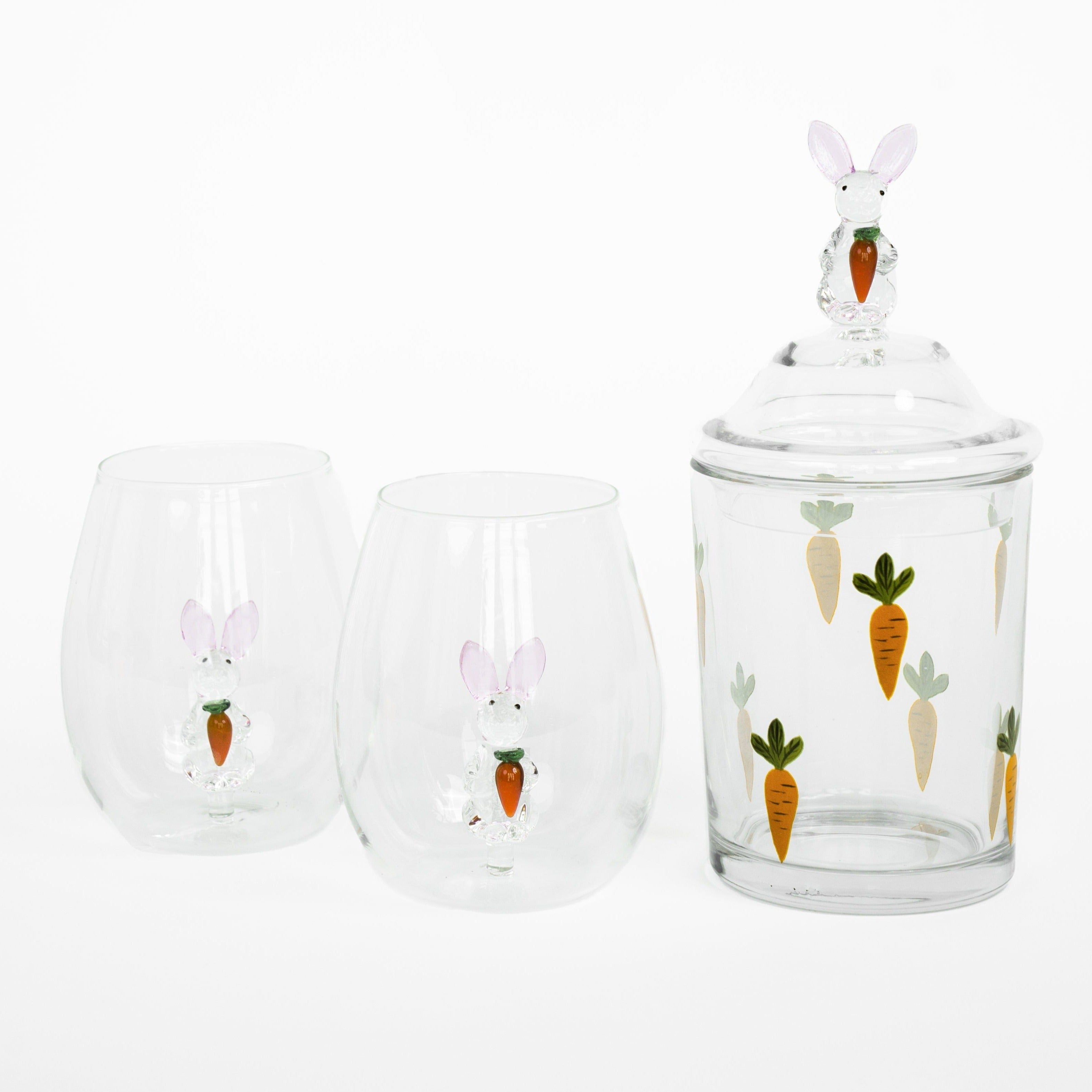 Easter Bunny Jar & Wine Glass Set – DRNKART STUDIOS