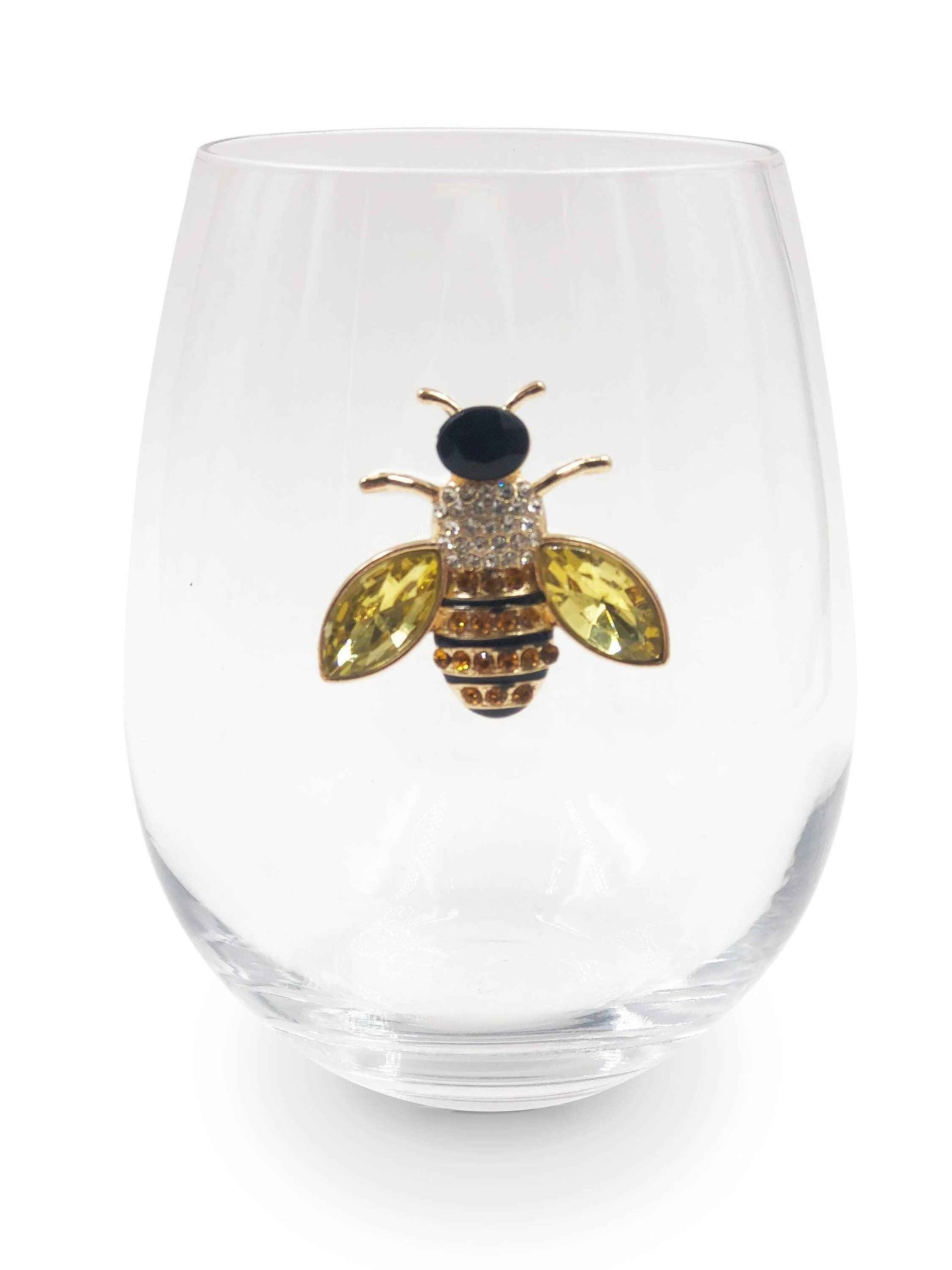 bee stemless wine glasses, bee glasses, bee wine glasses, bee glass, bee wine glass, bedazzled wine glasses