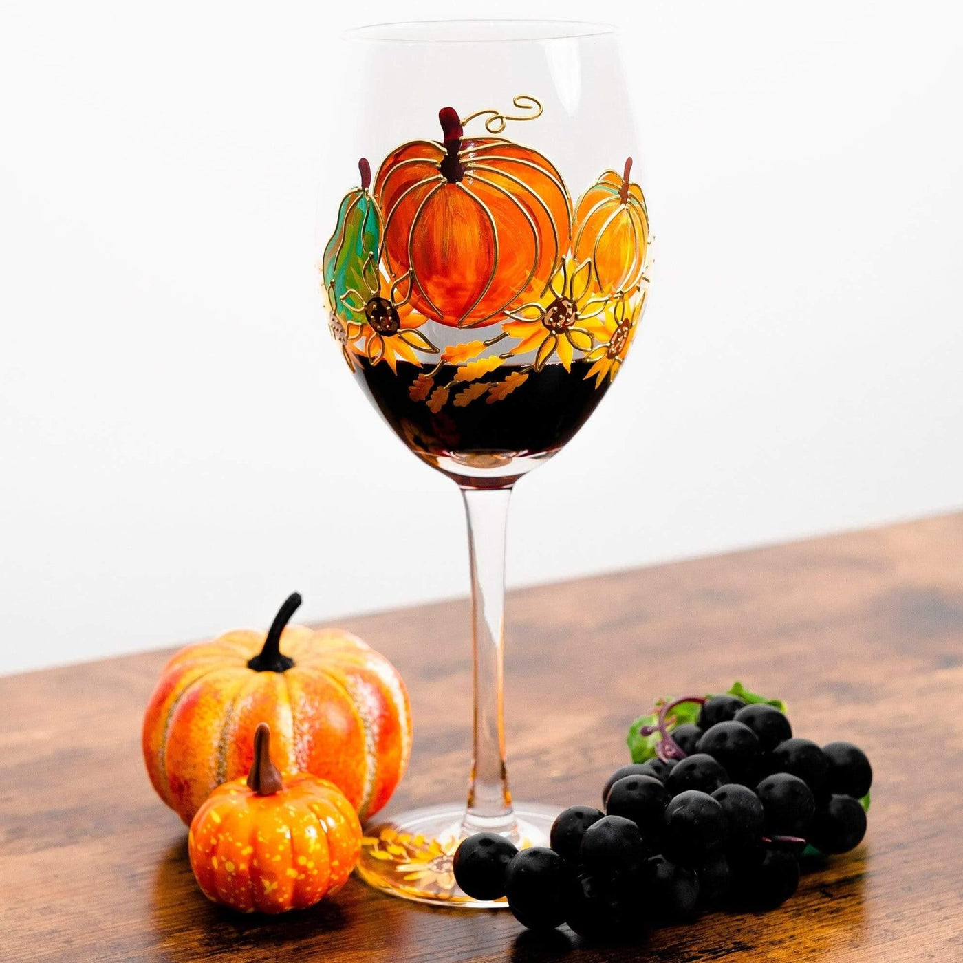 Thanksgiving Wine Glasses (Set of 2) | Thanksgiving Decorations for Table | Fall Wedding Decor | Fall Centerpiece | Pumpkin Mug |