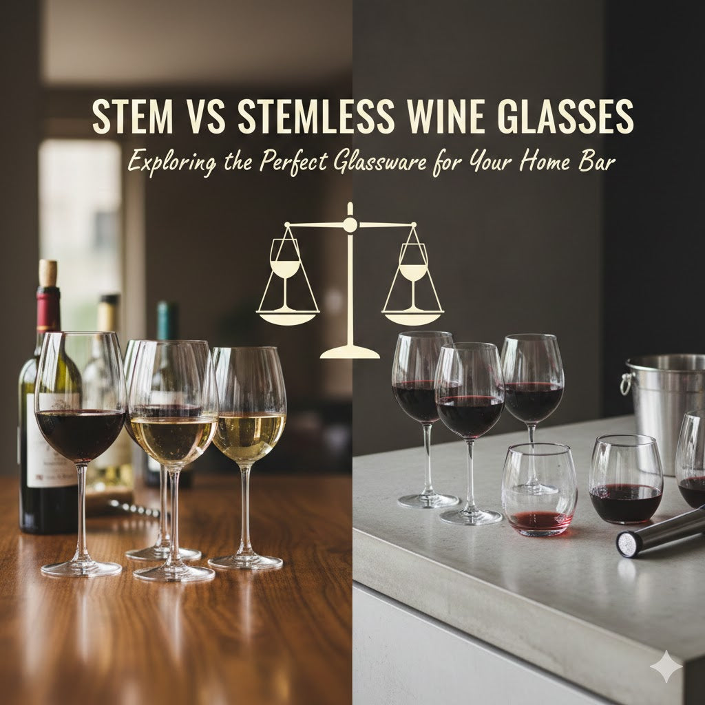Stem vs Stemless Wine Glasses: Exploring the Perfect Glassware for Your Home Bar