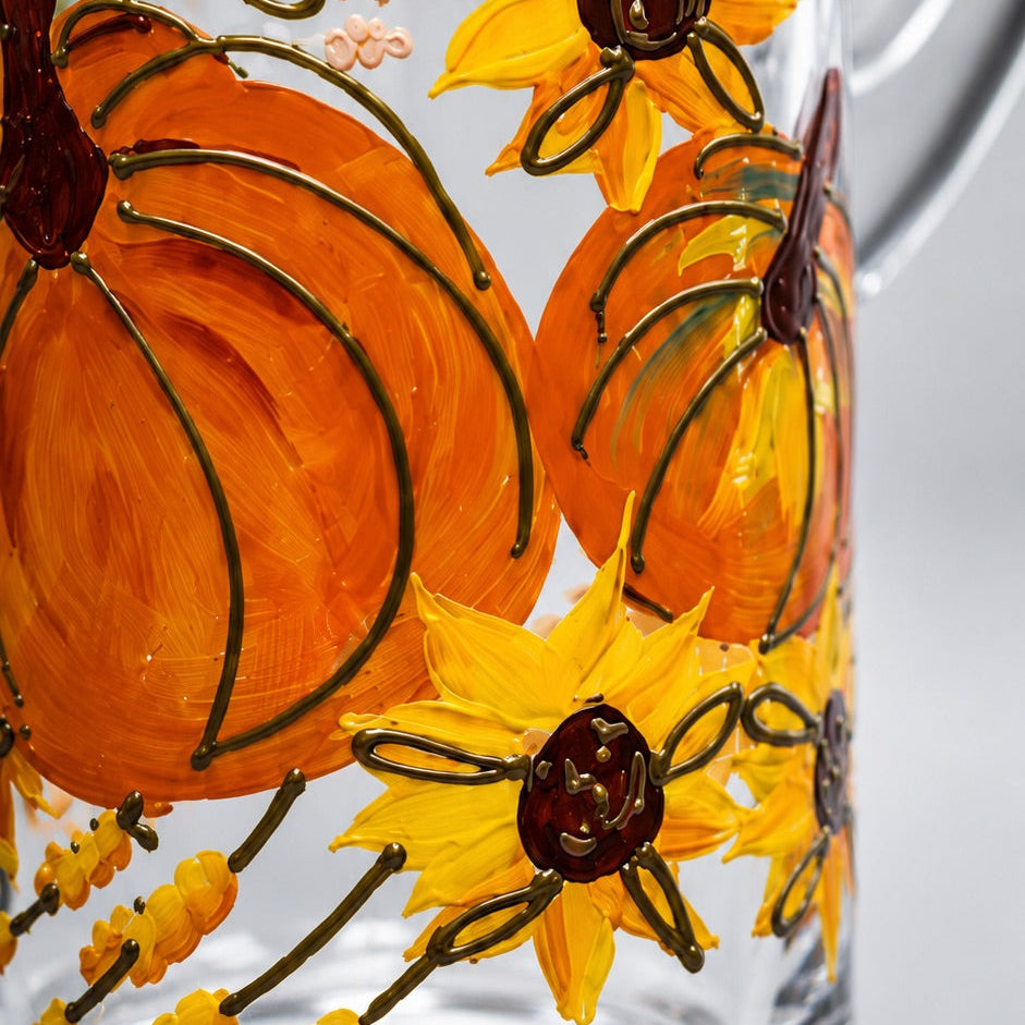 Painted Pumpkin Pitcher