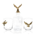 Gold Eagle Decanter & Whiskey Glass Set
