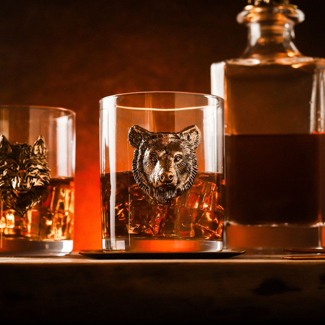 Bear Whiskey Glasses