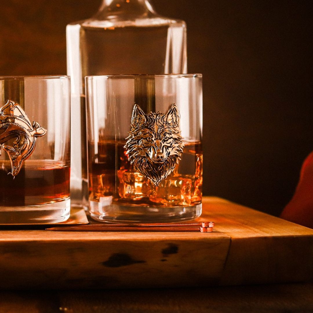 Wolf Whiskey Glasses
