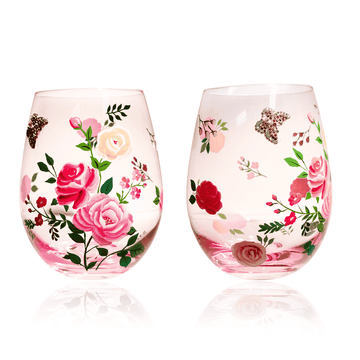 painted wine glasses, unique wine glasses, cute wine glasses, cool wine glasses, fancy wine glasses, pretty wine glasses, hand painted wine glasses, painted wine glass, unique stemless wine glass