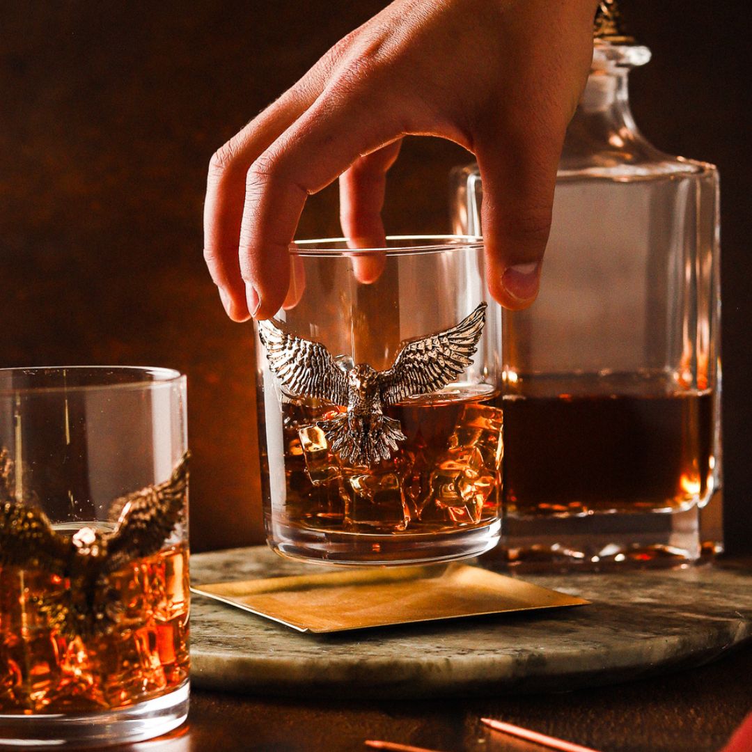 Gold Eagle Whiskey Glasses