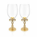 3D Jeweled Bowtie Wine Glasses
