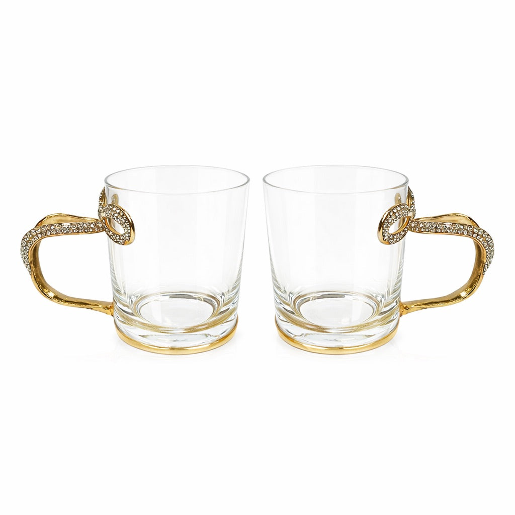 3D Jeweled Bowtie Handle Mugs