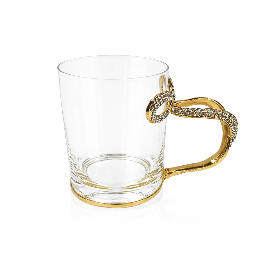3D Jeweled Bowtie Handle Mugs