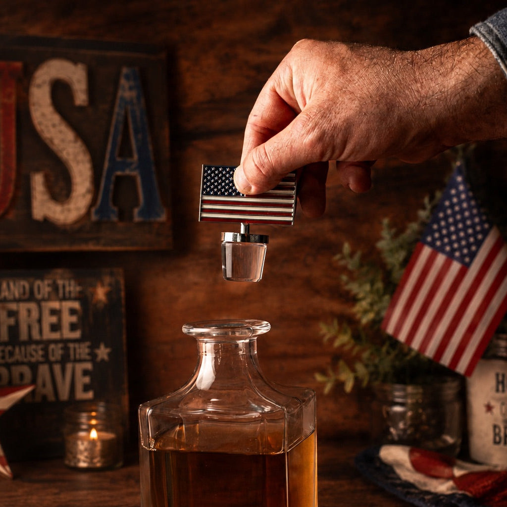 USA Flag Decanter