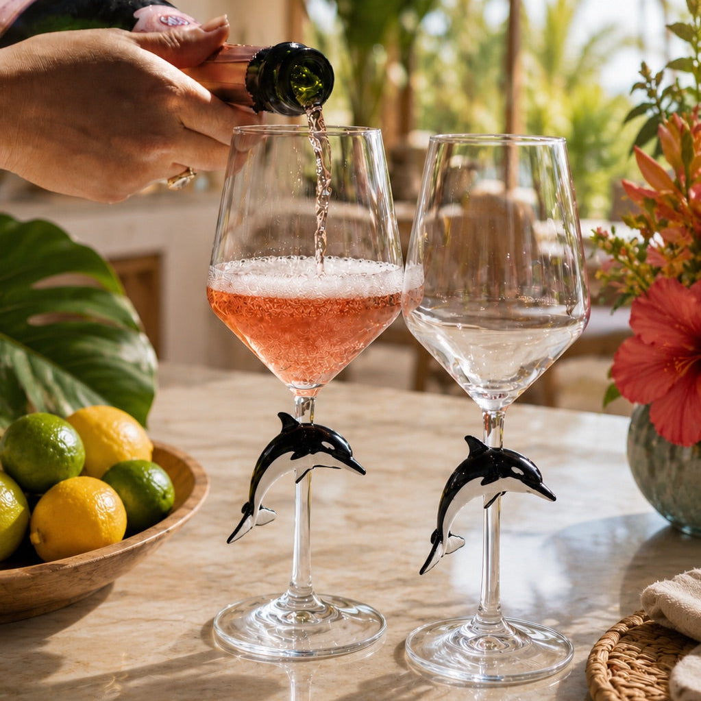 3D Orca Wine Glass