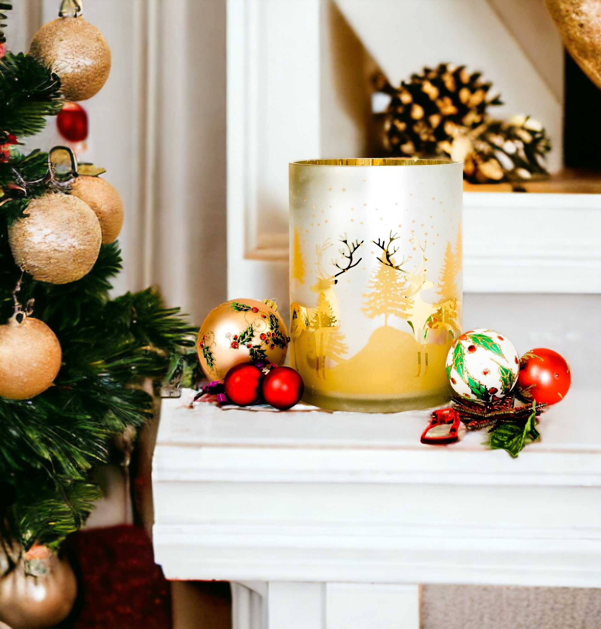 Gold & Silver Deer Candle Holder