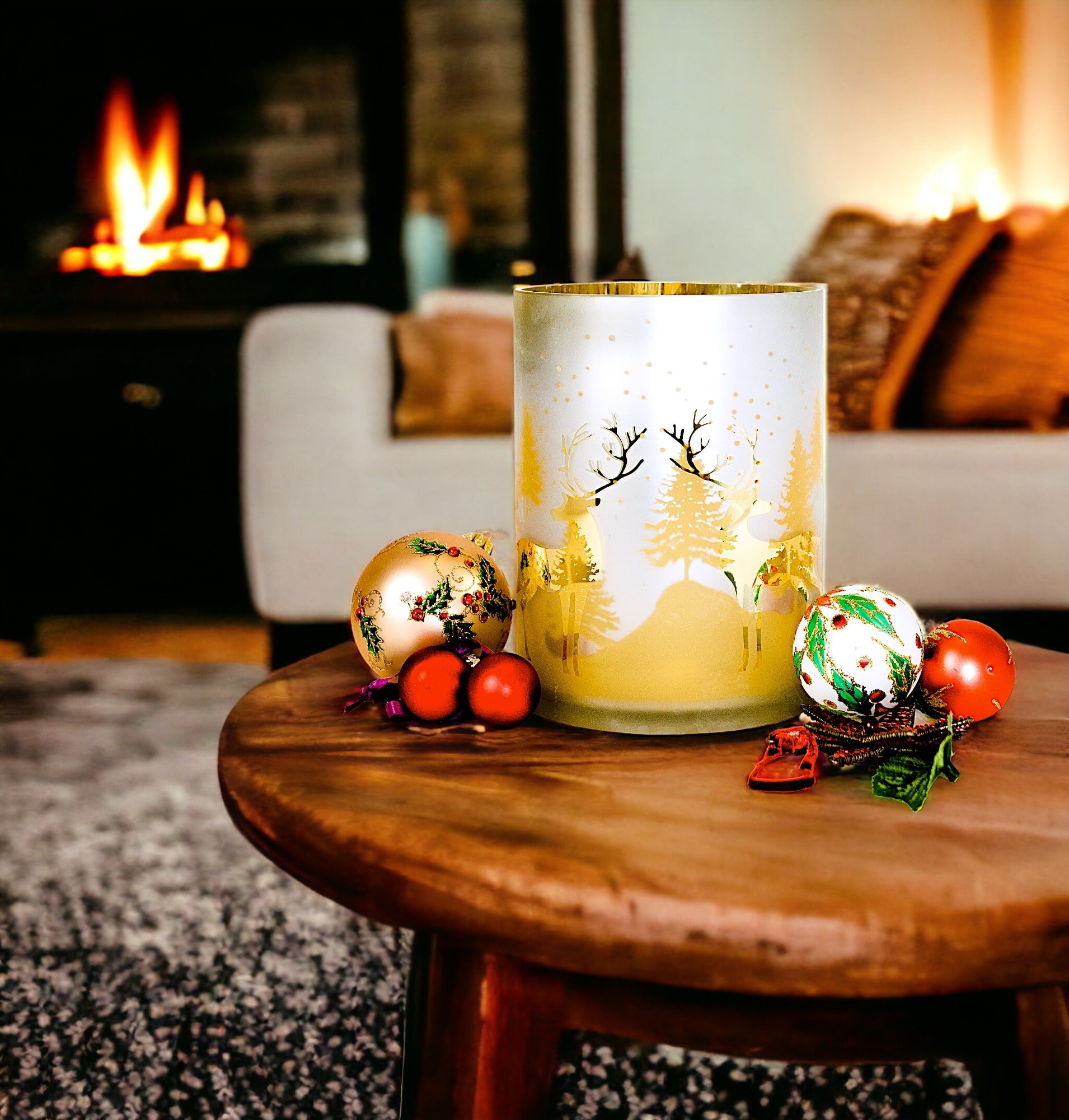 Gold & Silver Deer Candle Holder