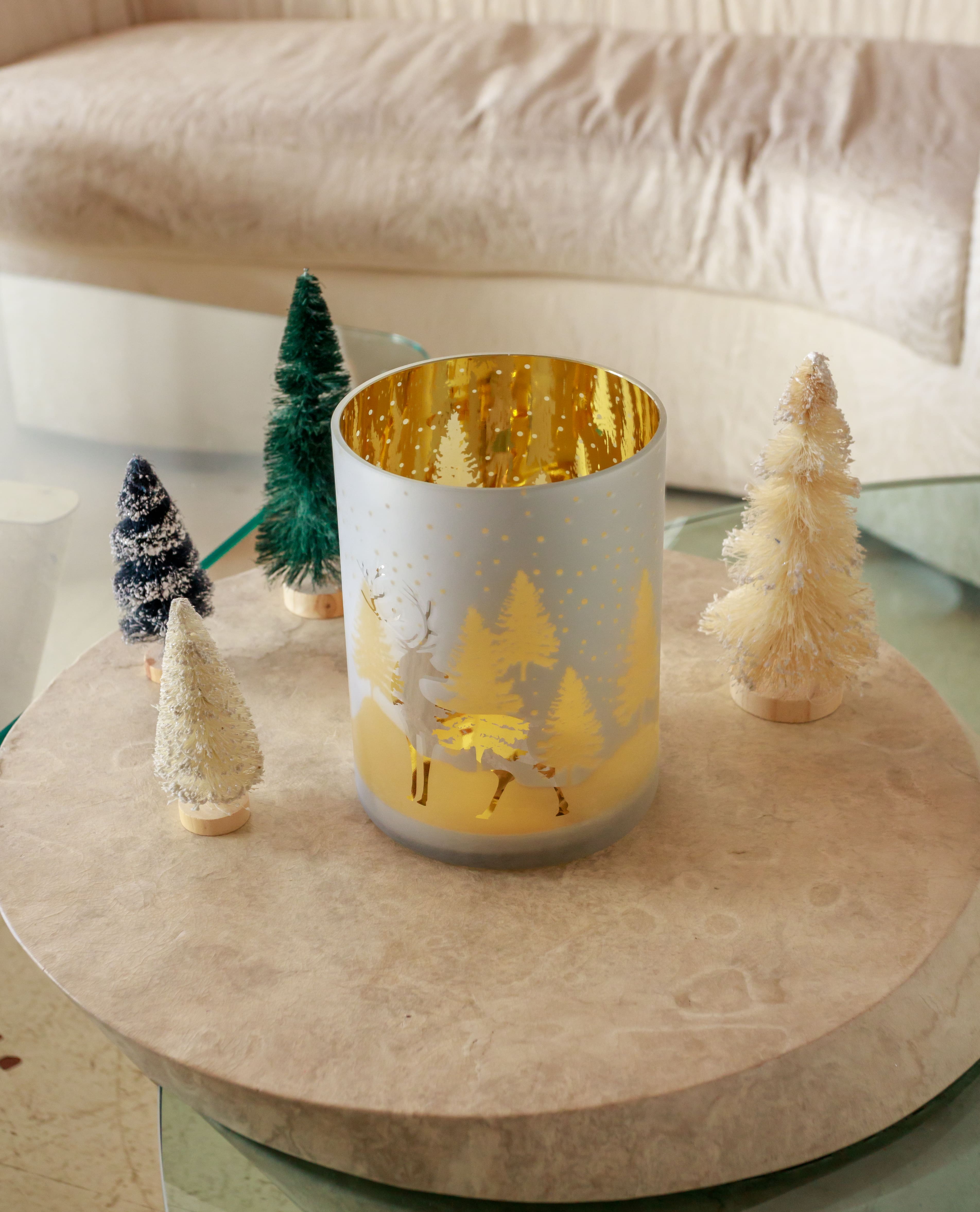 Gold & Silver Deer Candle Holder