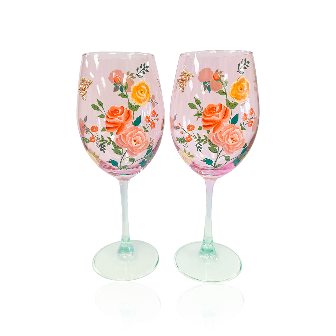 painted wine glasses, unique wine glasses, cute wine glasses, cool wine glasses, fancy wine glasses, pretty wine glasses, hand painted wine glasses, painted wine glass, unique stemless wine glass
