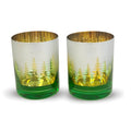 Green Pine Tree Whiskey Glasses