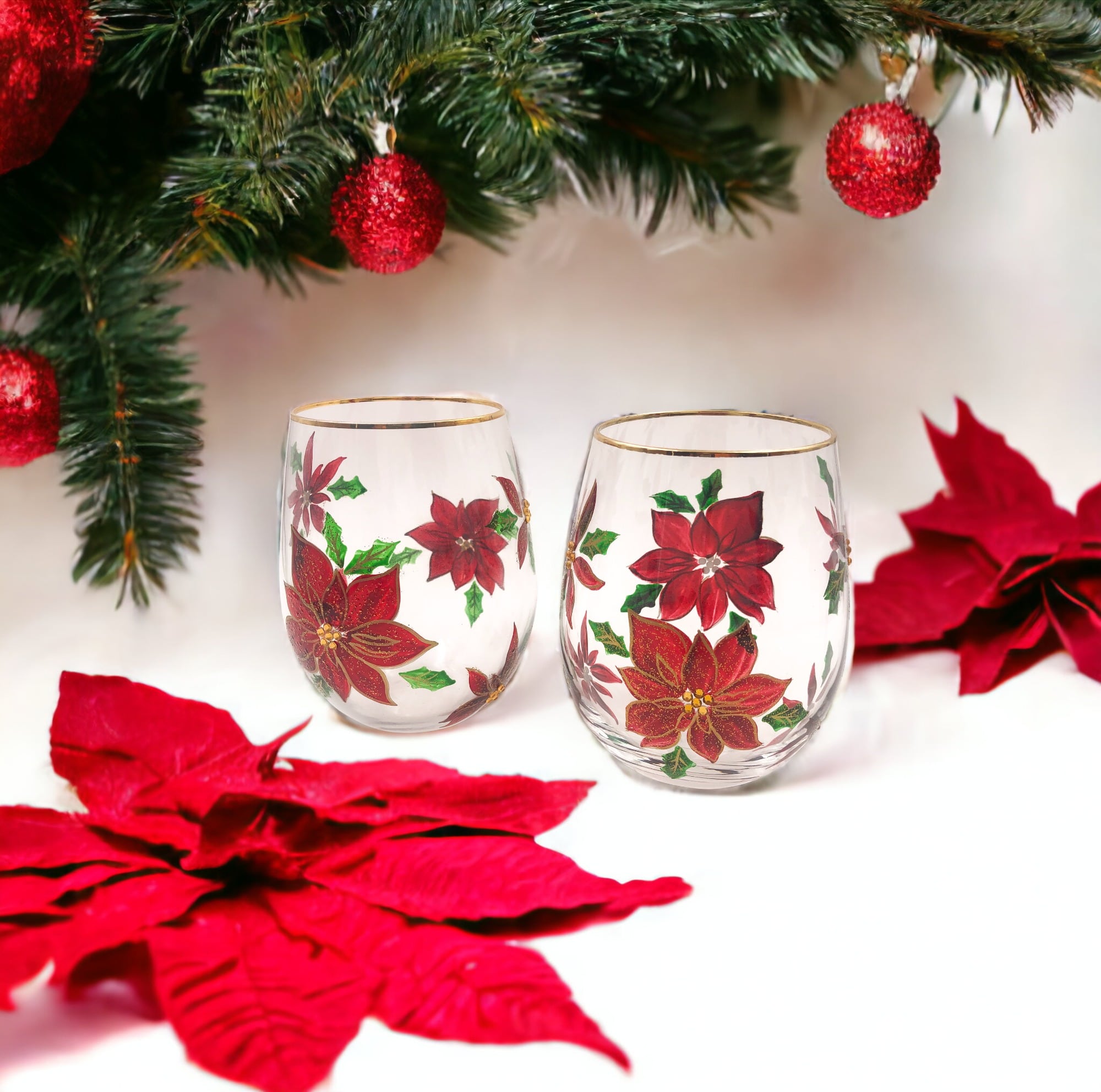 stemless wine glass, christmas wine glass, wine glasses with gold rim, cute wine glasses, fun wine glasses, wine glasses set , set of wine glasses, christmas wine glasses