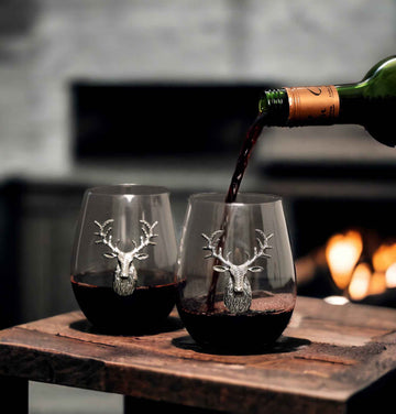deer wine glasses,stag wine glasses, silver wine glass, silver stag wine, stag wine, unique stemless wine glasses, wine glass gift, wine glass gift set, stemless wine glass tumbler, glass tumbler cups, tumbler glass cup
