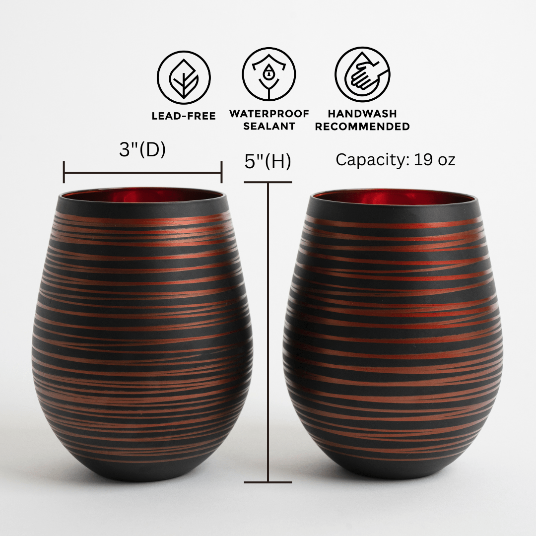 black stemless wine glasses, black tiara glassware, vintage black glassware, black glass cups