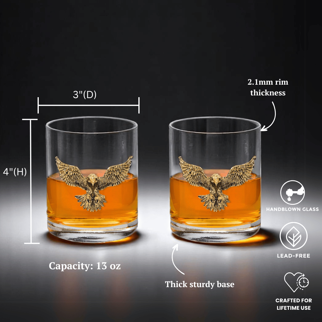Gold Eagle Whiskey Glasses