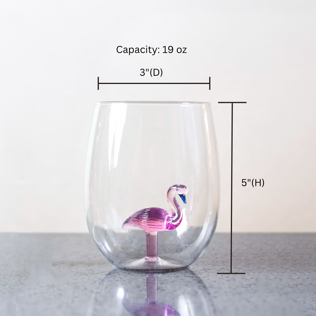 flamingo stemless wine glasses, flamingo glass, flamingo glasses, flamingo glassware, flamingo wine glass, flamingo glass cup, flamingo wine, wedding gift wine glasses, stemless wine glass gift box, engagement gift wine glasses