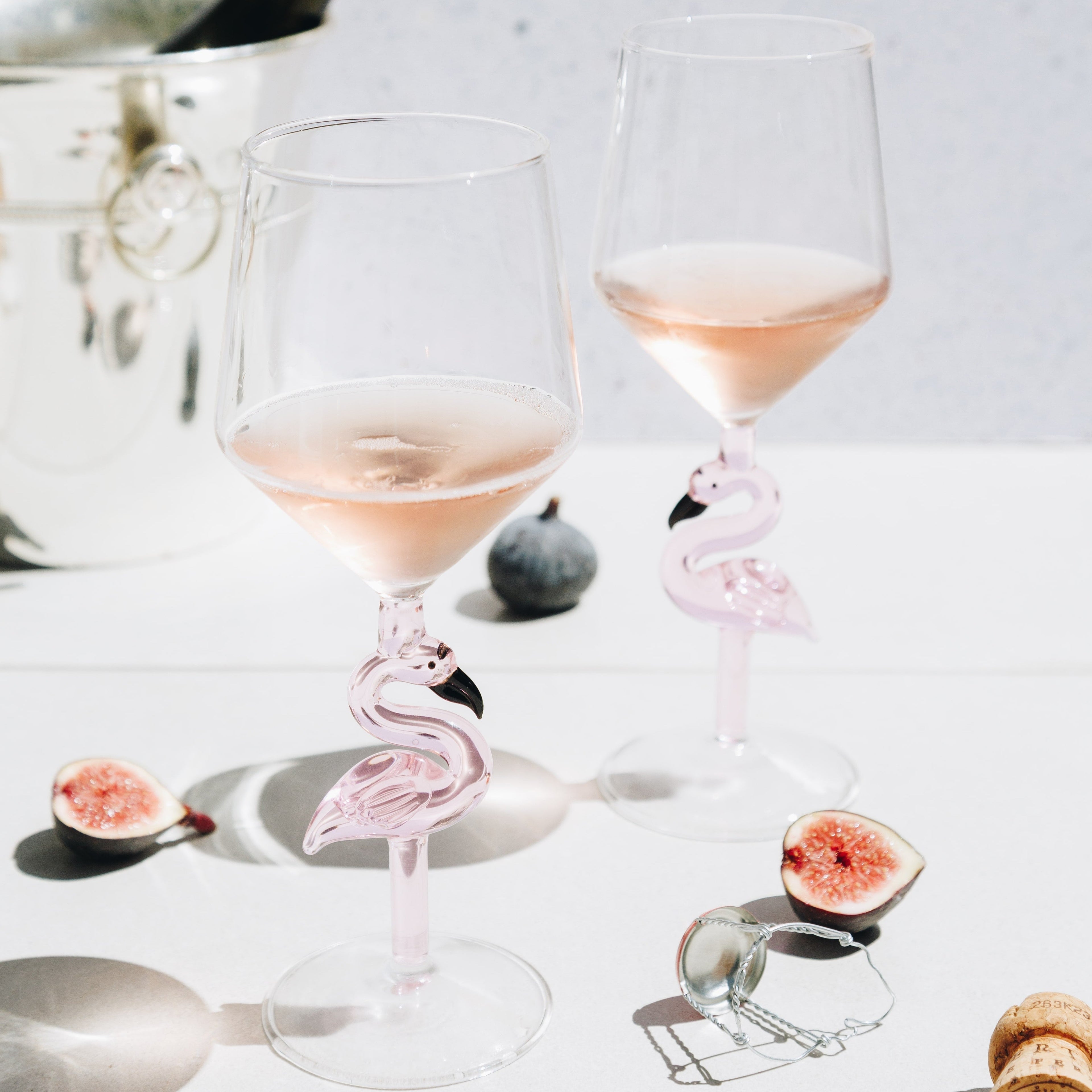 3D Flamingo Wine Glass