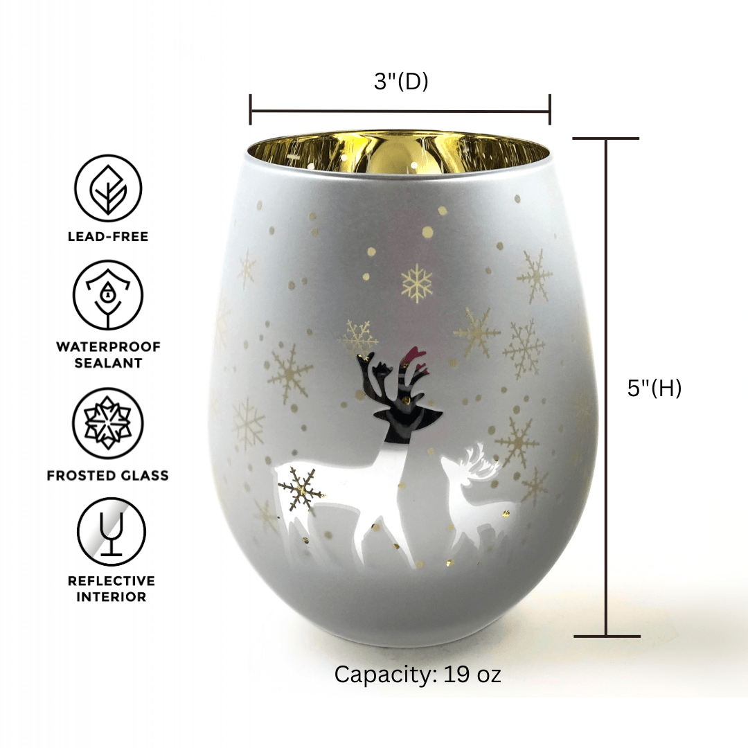 wine glass art, fun wine glasses gifts, holiday glassware christmas, wine glass gift box, stemless wine glass gift box,