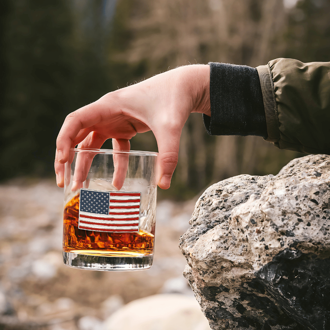 USA Flag Whiskey Glasses