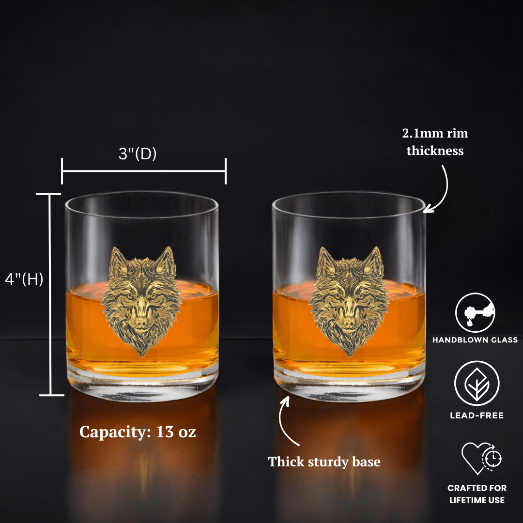 Wolf Whiskey Glasses