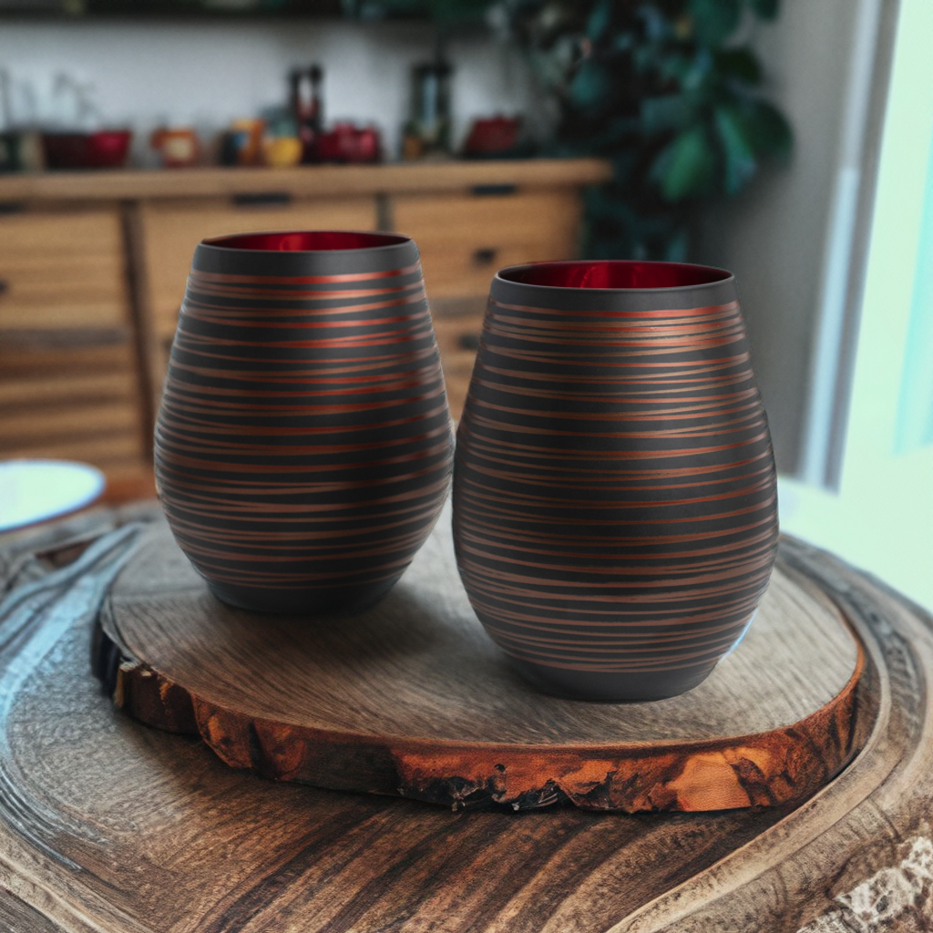 modern stemless wine glasses, wedding gift wine glasses, stemless wine glass gift box, engagement gift wine glasses