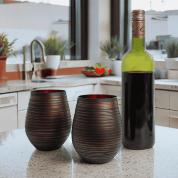 modern stemless wine glasses, wedding gift wine glasses, stemless wine glass gift box, engagement gift wine glasses