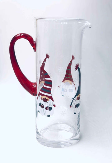 Hand Painted Gnome Pitcher