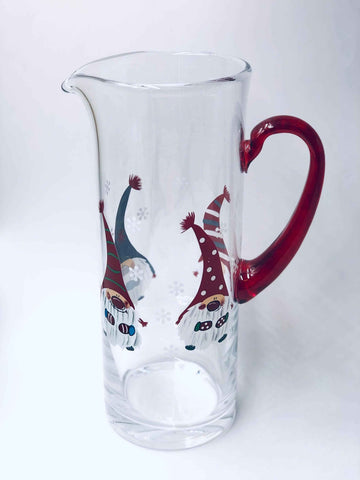 Hand Painted Gnome Pitcher