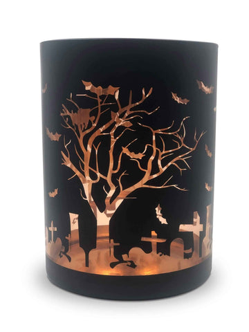 Halloween Candles | Halloween Candle Holder | Black Candle Holder | Glass Candle Holder | Halloween Decor | DIY Halloween Decor |