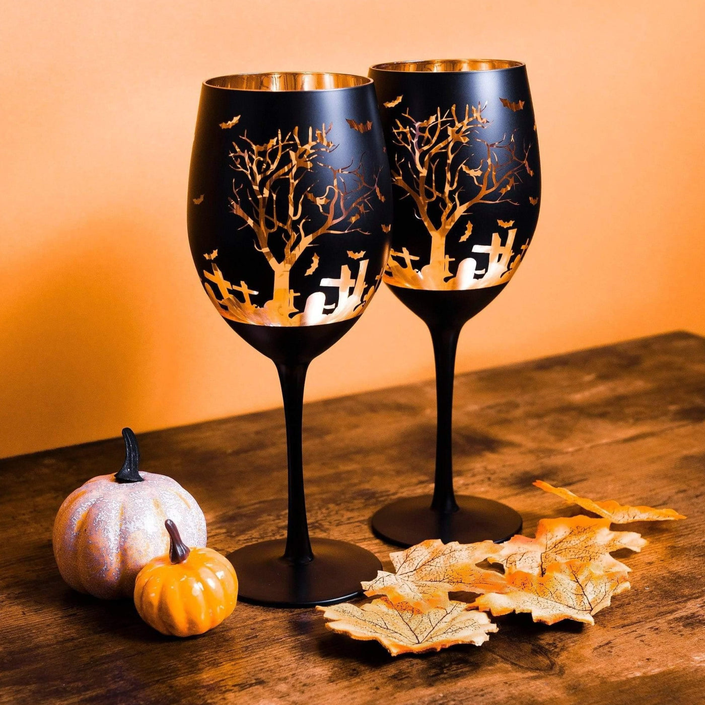 Halloween Wine Glass (Set of 2) | Barware Set | DIY Halloween Decor | Halloween Tumbler | Halloween Mug | Halloween Cups | Halloween Party