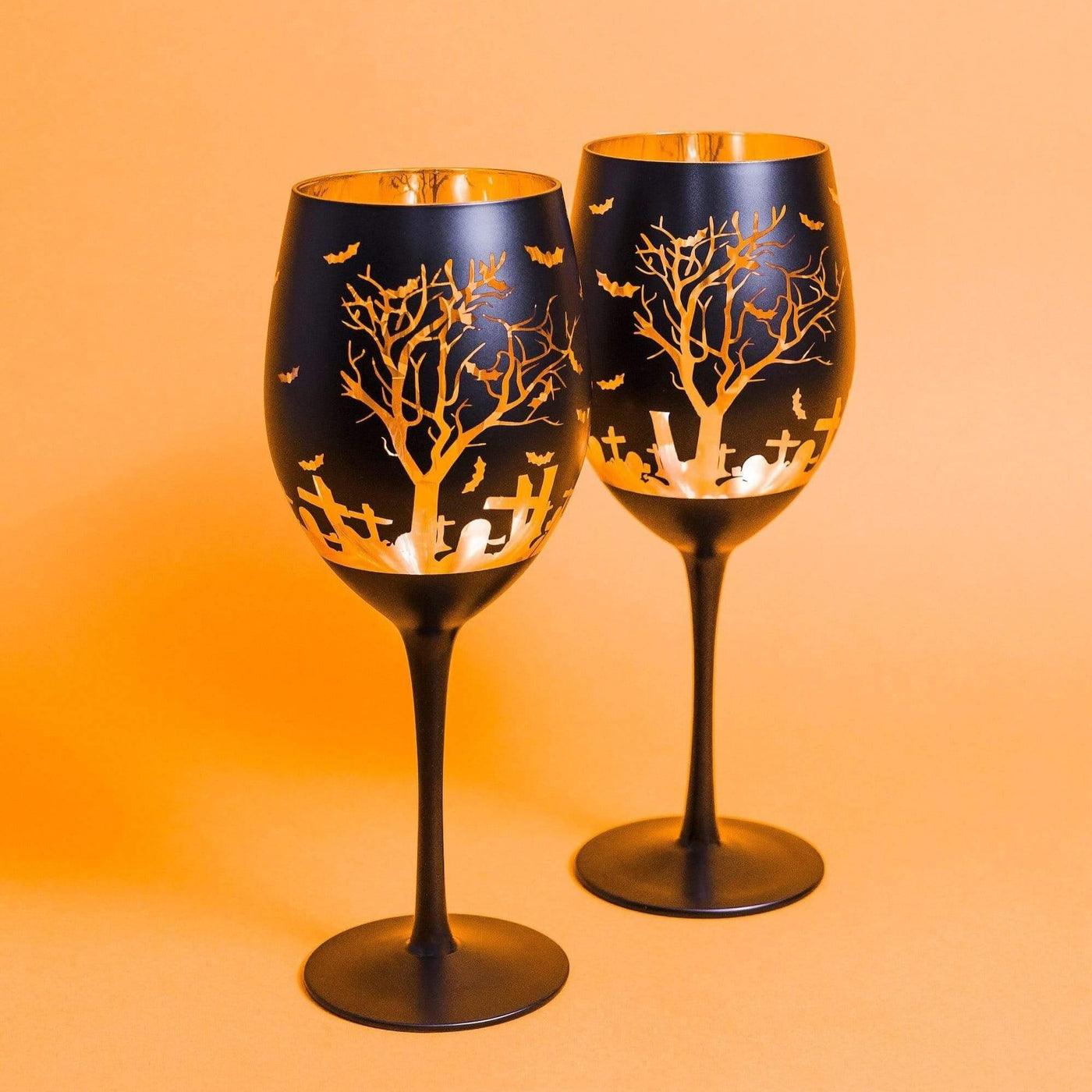 Halloween Wine Glass (Set of 2) | Barware Set | DIY Halloween Decor | Halloween Tumbler | Halloween Mug | Halloween Cups | Halloween Party