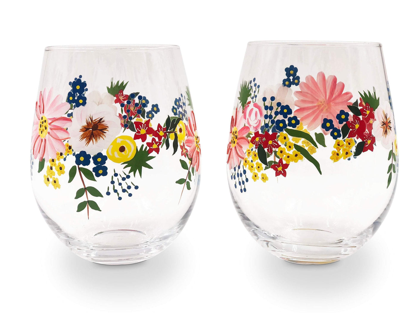 hand painted flower wine glasses, hand painted wine glasses flowers, flower glassware, flower glass cups, sunflower glass cups